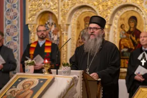 Ökumenischer Gottesdienst in in der Serbisch-orthodoxen Kirche in Linz am 25. Jänner 2023.
Bischof Andrej Ćilerdžić von der gastgebenden Serbisch-orthodoxen Kirche.