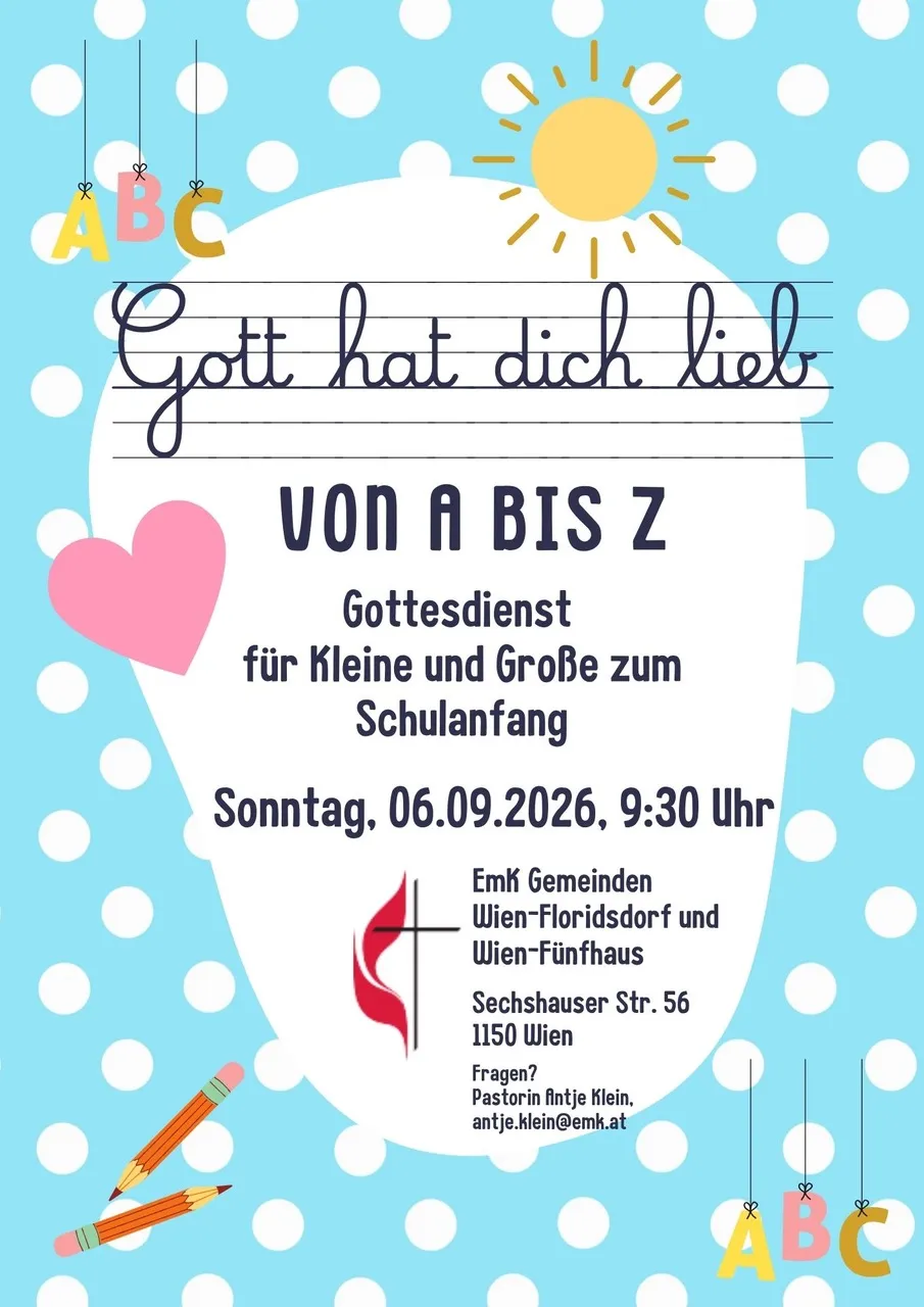 Gottesdienst zum Schulanfang in Fünfhaus mit Floridsdorf 2026