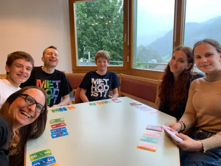 Martha Zilka, Mattis Mayr, Eike Nungesser, Janis Mayr, Olivia Kampmüller, Sarah Zilka (vlnr)