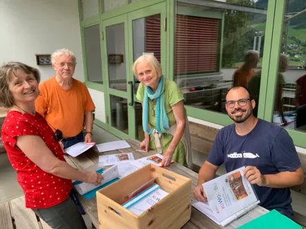 Sylvia und Fritz Drechsler, Hadwig Soyoye-Rothschädel, Martin Obermeir-Siegrist (vlnr)