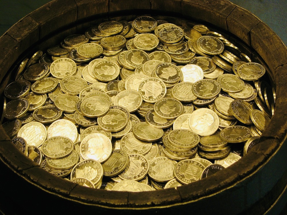 Sünde, Schuld und Vergebung Talente, Geld, Schatz, viel Geld, reich