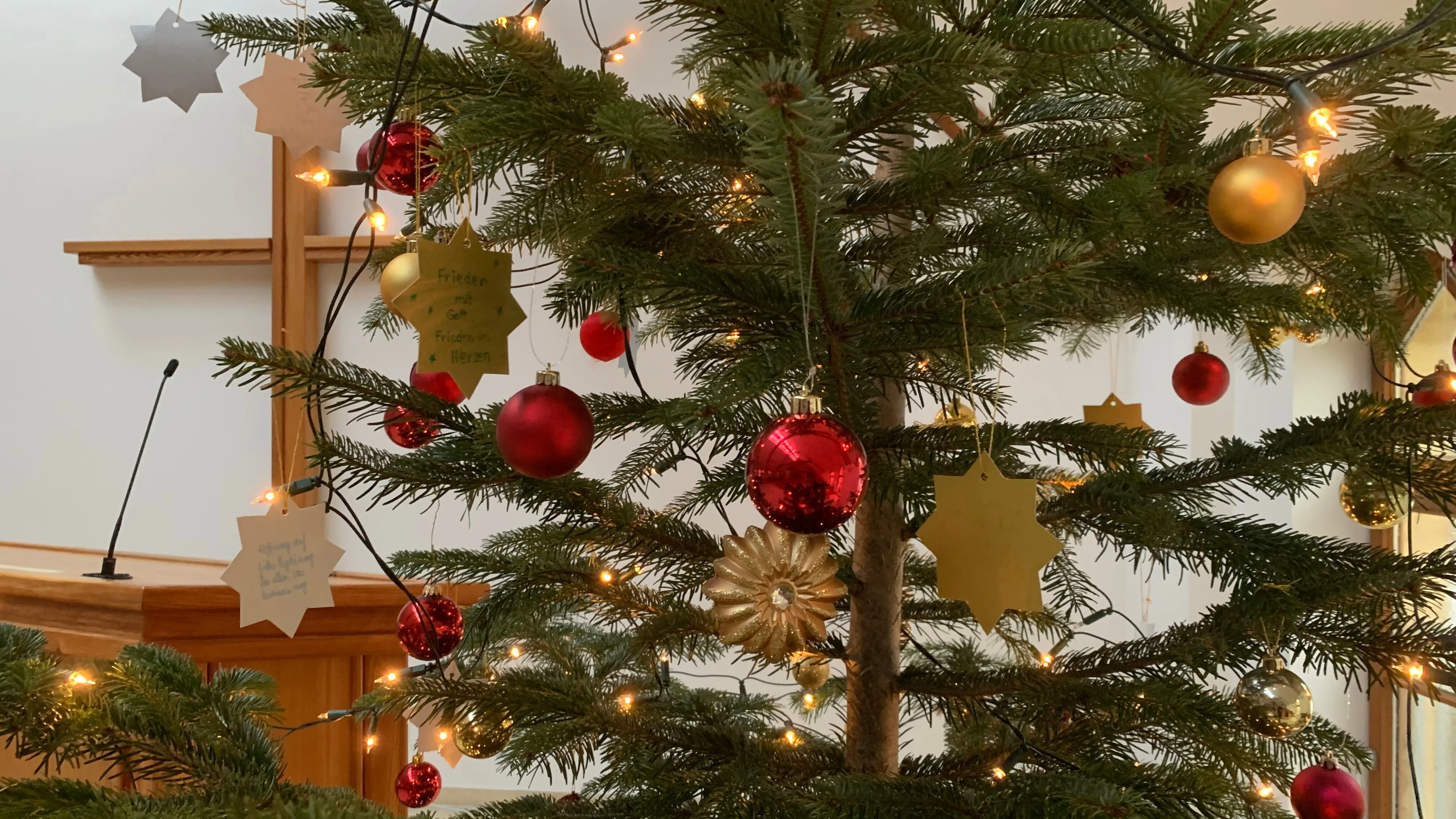 Sterne mit Weihnachtswünschen