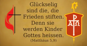 Glückselig sind die, die Frieden stiften.
Denn sie werden Kinder
Gottes heissen.
(Matthäus 5,9)