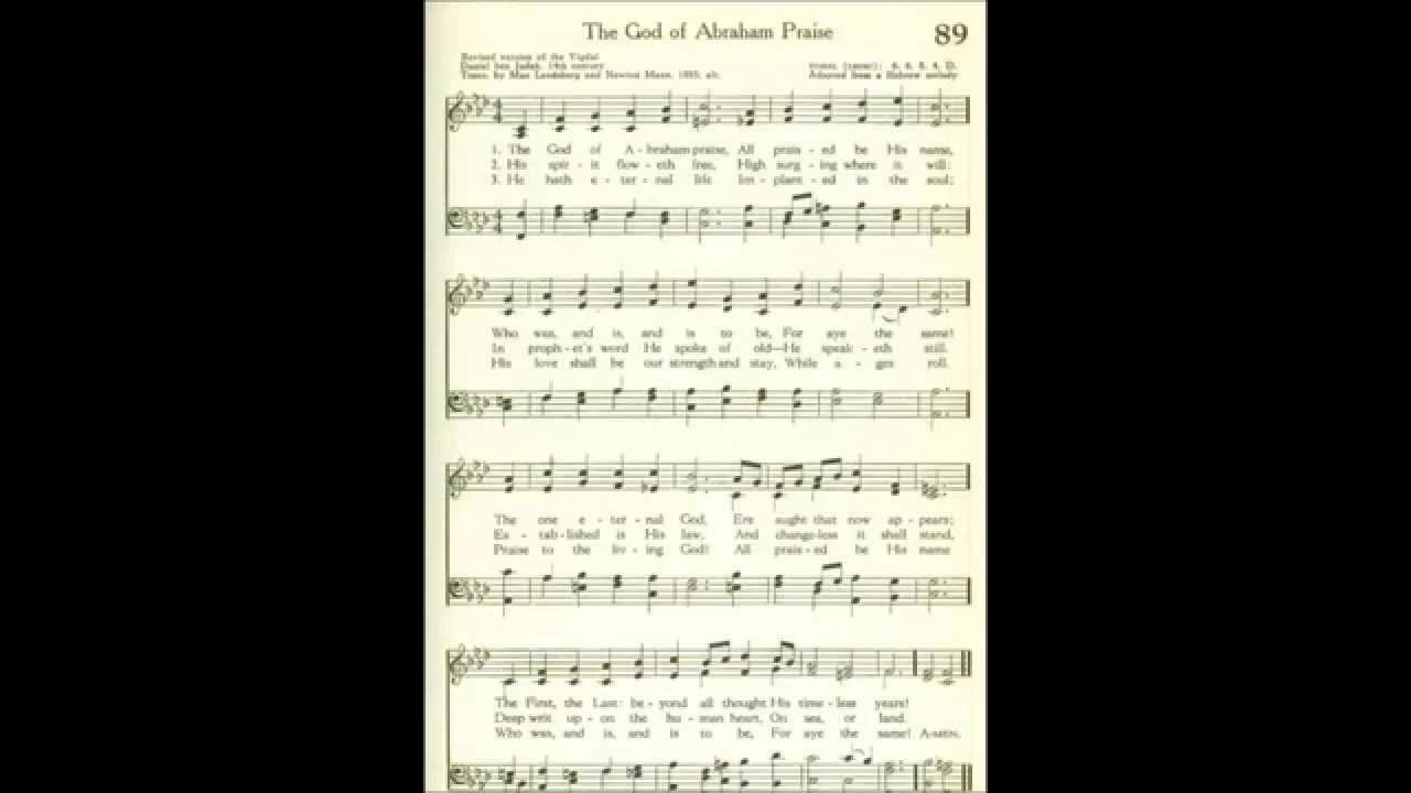 The God of Abraham Praise (Yigdal, Leoni)